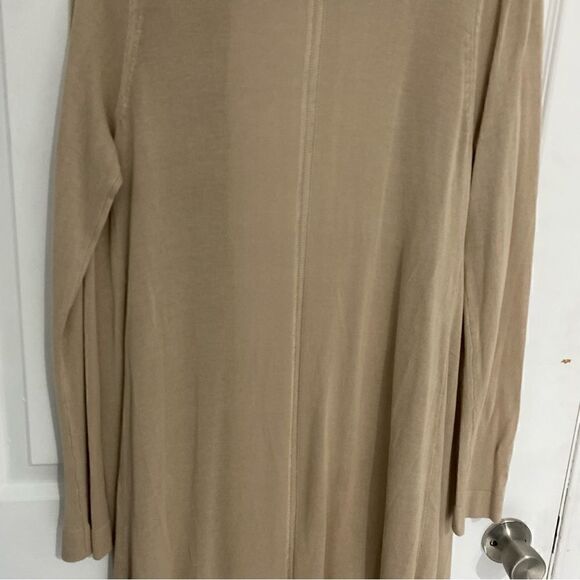 Joan Vass New York Rayon Open Front Drape Longline Cardigan Womens Size Large - Picture 2 of 4
